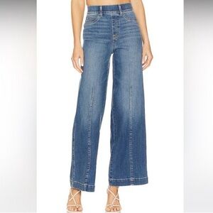 Spanx Seamed Front Wide Leg Jean Vintage Indigo